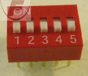 Dip-Schalter 5-pol. RM 2,54 / 7,62