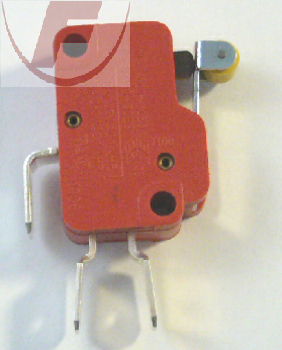 Mikroschalter 1-pol UM 10A  mit flachem Kurzhebel und Rolle