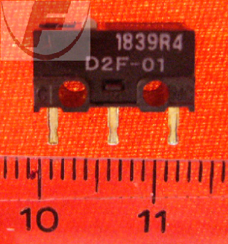 Mikroschalter 1-pol UM mit Stößel