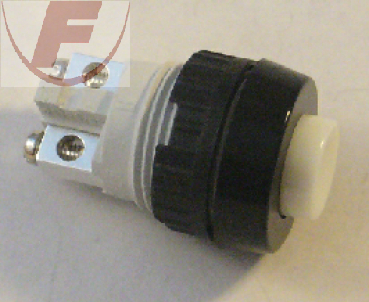 Drucktaster, Druck=EIN, weiß, 0,7A/250V - Rafi