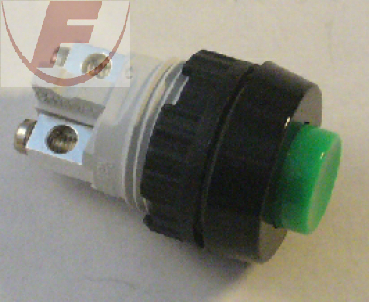 Drucktaster, Druck=EIN, grün, 0,7A/250V  - Rafi