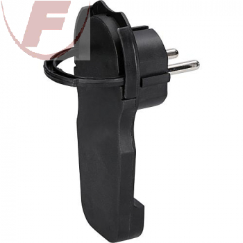 Flächen-Winkelstecker extra flach, schwarz