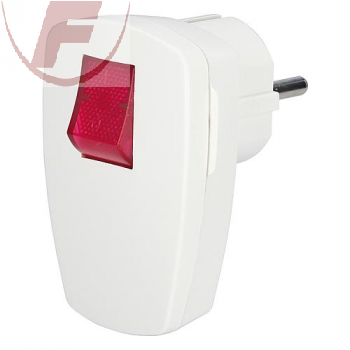 Winkelstecker weiss abschaltbar rot beleuchtet