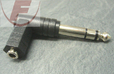 Adapter 6,3mm Stereo-Winkel-St./3,5mm Stereo-Kupplung