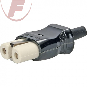 Gerätesteckdose mit Schutzkontakt 'alte Norm', schwarz