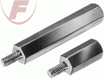 Abstandsbolzen, Messing, A/I-Gewinde 3x10mm