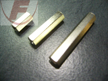 Abstandsbolzen Messing, I/I-Gewinde 3x5mm