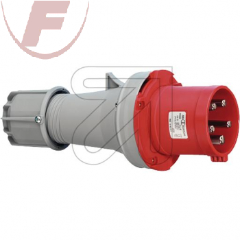 CEE-Stecker  63A rot  IP44  3-polig +N+PE, 400/230V, 6h, VDE