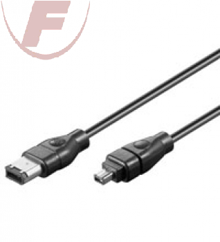 FireWire-Kabel, 1,8m, 400 6pol. Stecker> 4pol. Stecker, IEEE1394