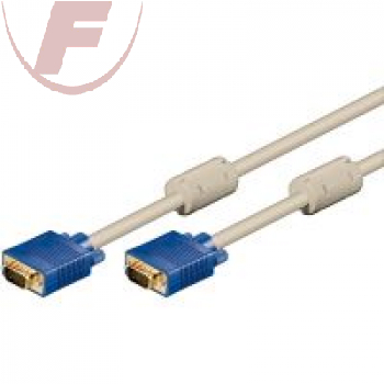 S-VGA-Kabel, 3m 15pol.  Stecker> 15pol. Stecker, Full HD, beige