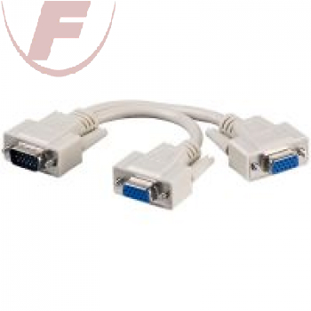 S-VGA-Y-Adapter-Kabel, 1 x SVGA-Stecker > 2 x SVGA-Buchse