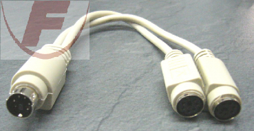 PS/2-Stecker / 2x PS/2-Buchse 0,2 m