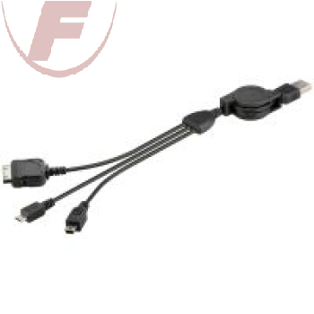USB-2.0 Kabel, USB-A Stecker/USB-micro - USB-mini, iPhone/iPad/iPod