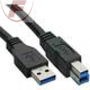 USB-3.0 Kabel, USB-A/B Stecker/Stecker, 3,00m, schwarz