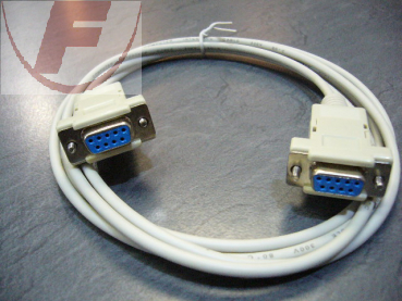 Null-Modem-Kabel, 2m, D-SUB 9-pol Buchse / Buchse