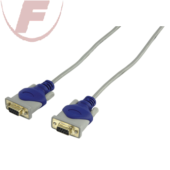 Null-Modem-Kabel, 1,8m, D-SUB 9-pol Buchse / Buchse