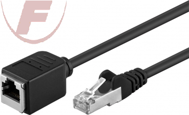 CAT 5e Verlängerung SF/UTP RJ45 0,5m schwarz