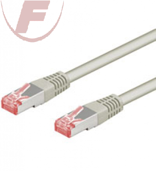 CAT 6 Patchkabel, S/FTP (PIMF), 1m, grau, 2x RJ 45