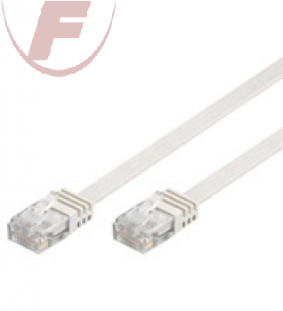 CAT 6 U/UTP Netzwerkkabel; 2m, Flach, schwarz, 2xRJ45 Stecker