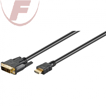 DVI-D / HDMI-Kabel 1m, (18+1)> 19pol.