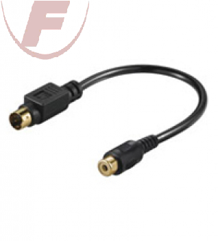 S-Video/Cinch Kabel, 0,13 m, 4 pol. mini DIN-Stecker> Cinchkupplung