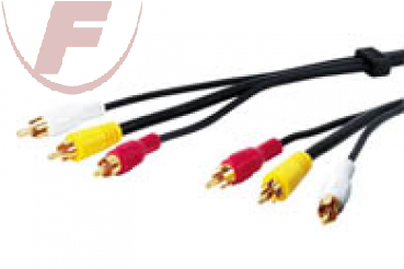 3xRCA-Stecker>3xRCA-Stecker RG59 5 m