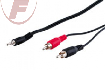 Klinken/Cinch-Kabel 10m, 3,5mm stereo Stecker > 2x Cinchstecker