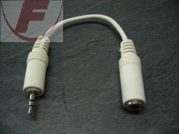 Klinke Adapterkabel, 0,08m, stereo, 2,5mm Stecker / 3,5mm Kupplung