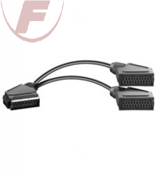 Scart-Kabel 0,2m Scartstecker> 2 x Scartkupplung