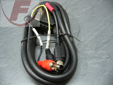 Scart/Cinch-Kabel 1,5m, Scartstecker > 2x Cinchstecker + 4-pol.-Mini-DIN-Stecker