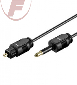 Toslinkstecker/3,5 mm OPTO-Stecker 1 m, Ø: 2,2mm, Lichtwellenleiterkabel