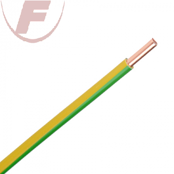 H07V-U 1x4 mm² Aderleitung starr grün/gelb - Meterware - eindrähtig