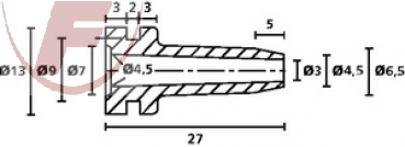 Knickschutztüllen aus PVC Typ HellermannTyton HV2103 schwarz