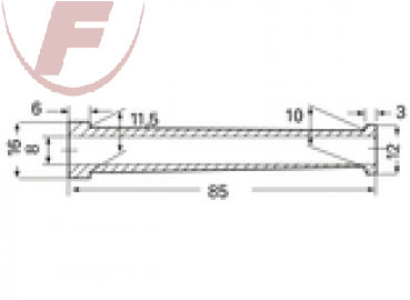 Knickschutztüllen aus PVC Typ HellermannTyton HV2107 schwarz