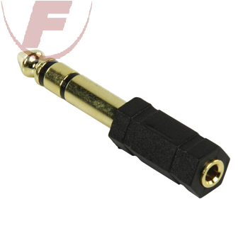 Adapter 6,35mm Stecker - 3,5mm Buchse Stereo mit vergoldeten Anschlüssen