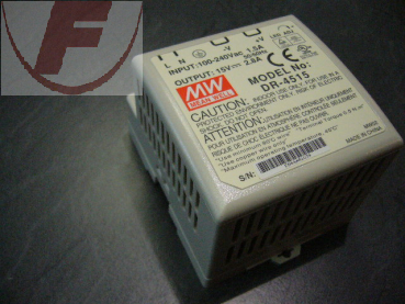15Volt, 2,8A, 42Watt, Schaltnetzteil DIN-Schiene - DR4515
