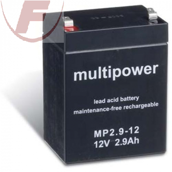 Blei-Gel-Akku 12Volt 2,9Ah, Faston 4,8 - Multipower