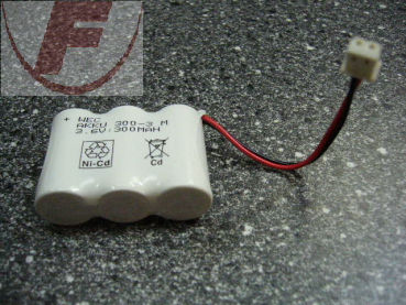 Akkupack Ni-CD 2/3 AA 3,6V 300 mAh mit Molex-Stecker