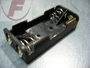 AAA (Micro), Batteriehalter für 2 Zellen, Lötfahnen