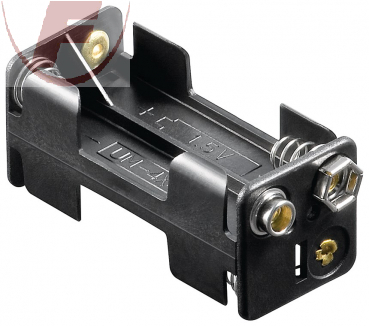AAA (Micro), Batteriehalter für 4 Zellen, Druckknopf
