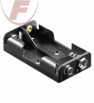 AA (Mignon), Batteriehalter für 2 Zellen, Druckknopf