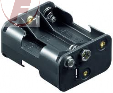 AA (Mignon), Batteriehalter für 6 Zellen, Druckknopf
