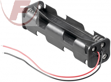 AA (Mignon), Batteriehalter für 8 Zellen, Kabelanschluß