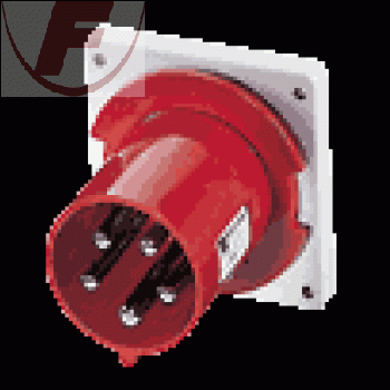 63A,CEE- Anbaugerätestecker rot, 3-polig +N+PE, 6h, IP 44 - 1688 Mennekes