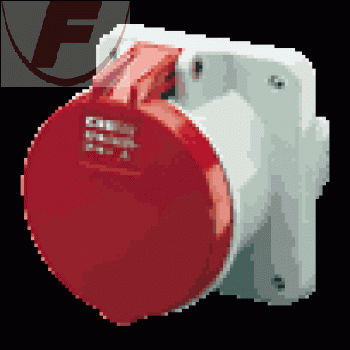 63A, CEE-Anbausteckdose rot, 3P+N+PE, 6h, IP44 - Mennekes