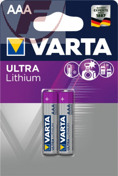 LR03, 1,5Volt Lithium-Batterie, AAA/Micro,Ultra Varta - 2er Blister FR3