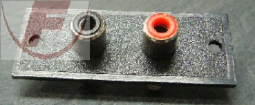 Cinchterminal 2-fach; rot-schwarz