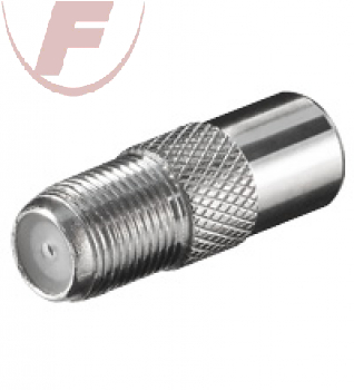 Adapter: F-Kupplung> Koaxial Stecker