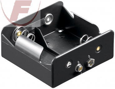 D (Mono), Batteriehalter für 2 Zellen, Druckknopf