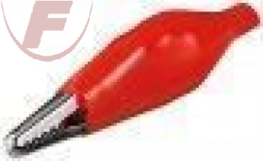 Krokodilklemme - Länge 48 mm rot